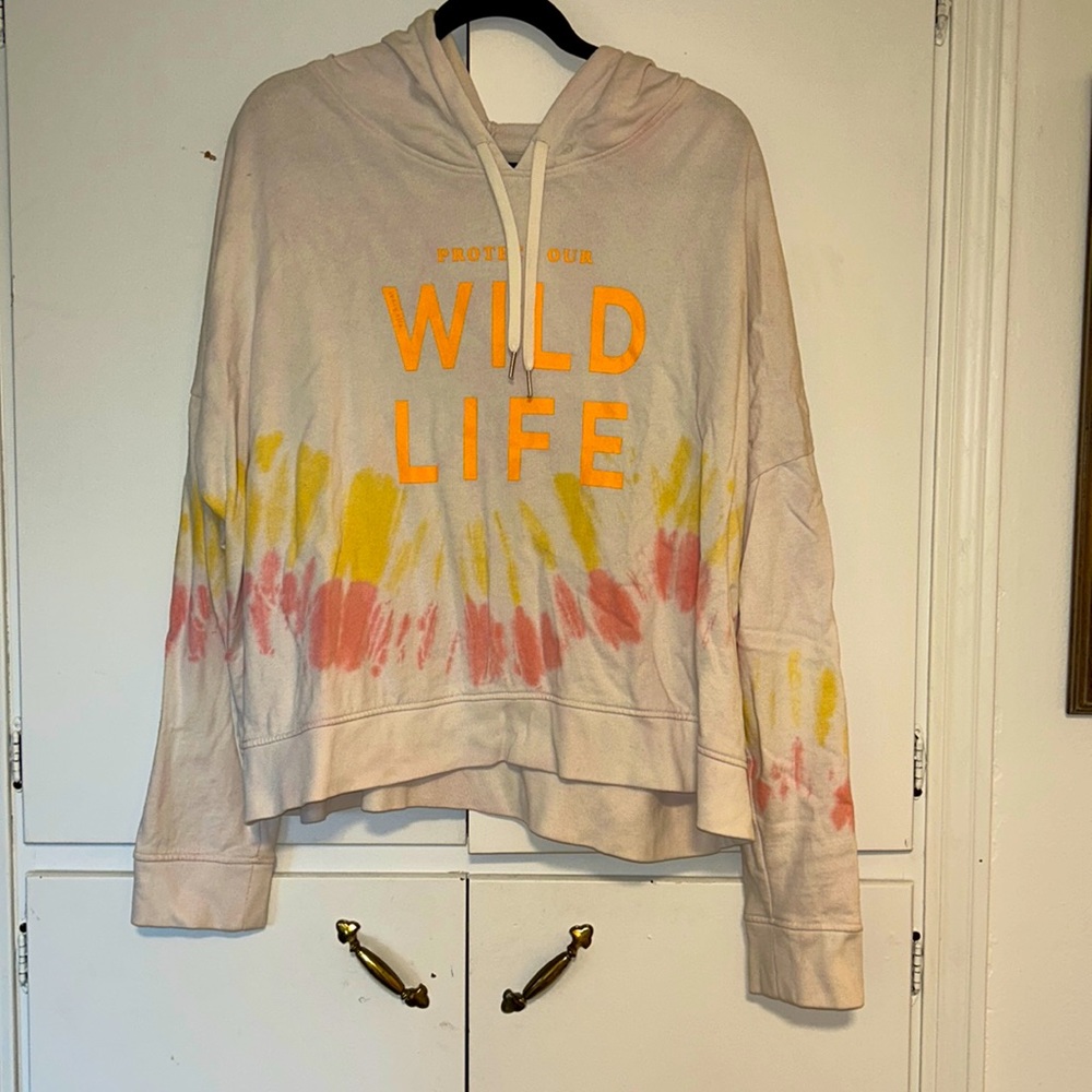 Cropped ivory Ella hoodie